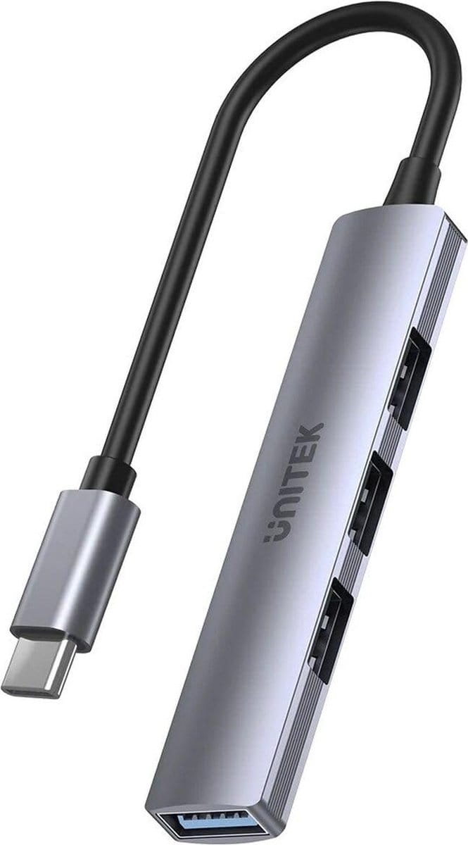 Unitek Hub Usb-C Adapter Splitter Voor Laptop En Tablet 1Xusb A 5Gbps 3Xusb