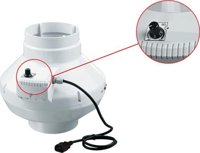 Vents VK buisventilator 125 mm - met Regelaar - 355 m³/h