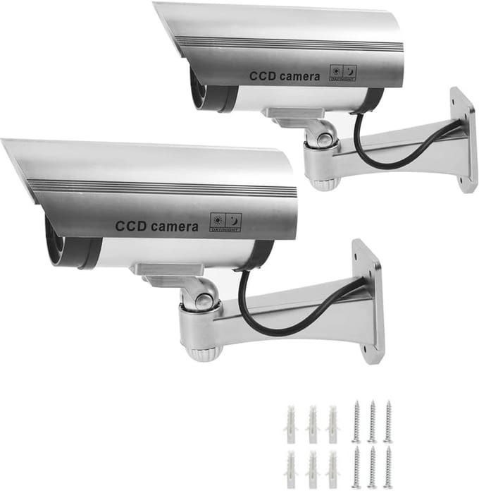 2 Stuks Dummy Camera's voor Buiten met Knipperende LED