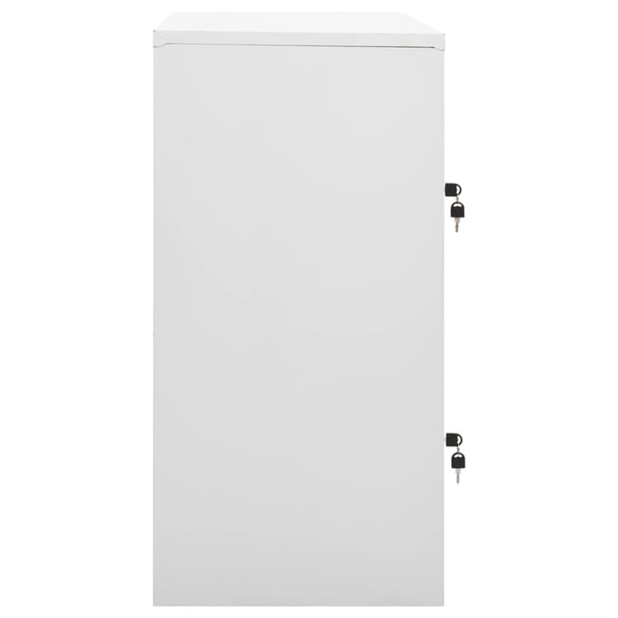 vidaXL - Lockerkast - 90x45x92,5 - cm - staal - lichtgrijs