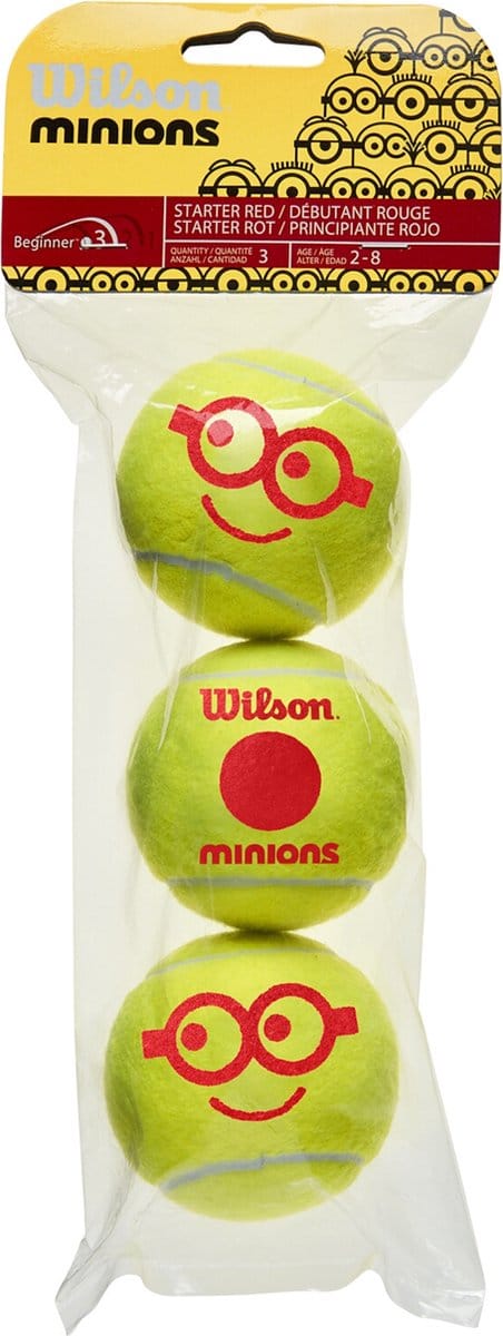 Wilson Minions Stage 3 Rood 3St. - Tennisballen - Multi