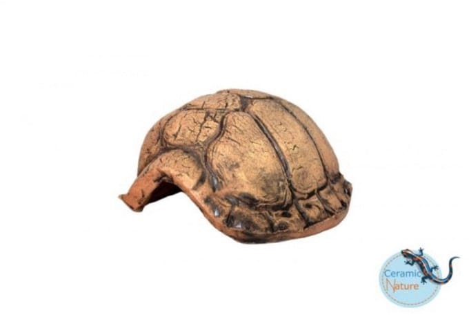 Ceramicnature Turtle Cave - Aquarium - Ornament - Ø10x10 cm Bruin S