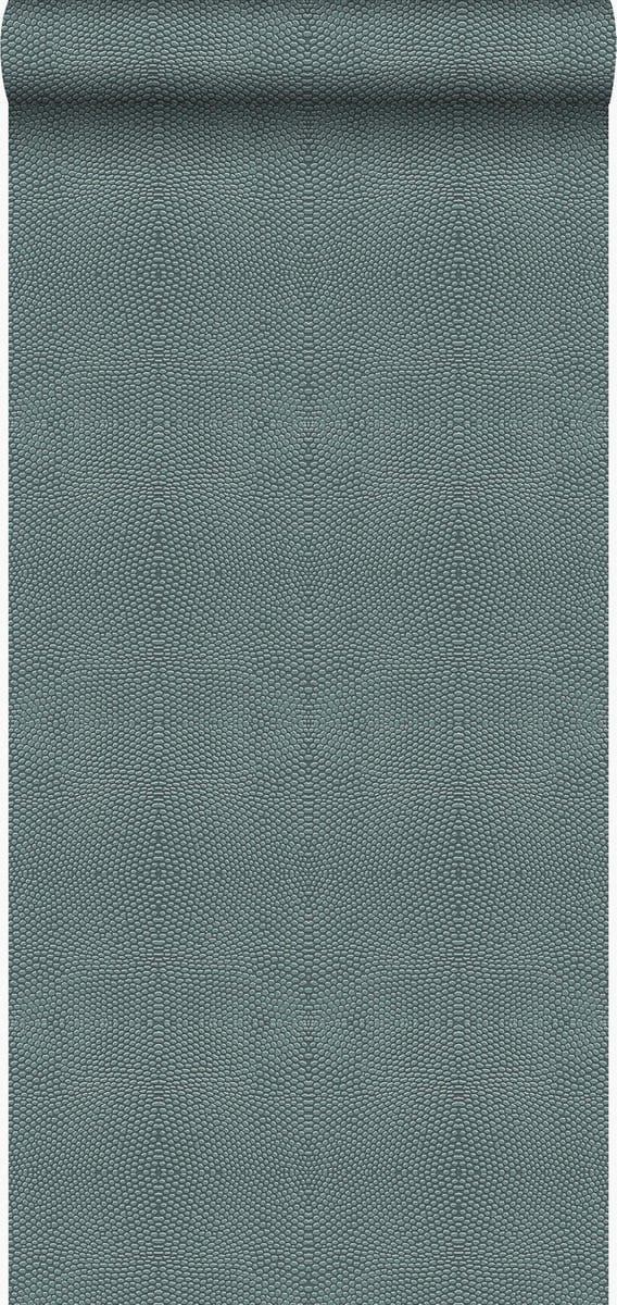 Origin Wallcoverings behang dierenhuidprint petrolblauw - 53 cm x 10.05 m - 347312