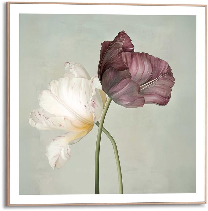 Schilderij Tulips - 50 x 50 - Hout - REINDERS