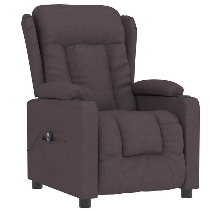 vidaXL - Fauteuil - verstelbaar - elektrisch - stof - donkerbruin