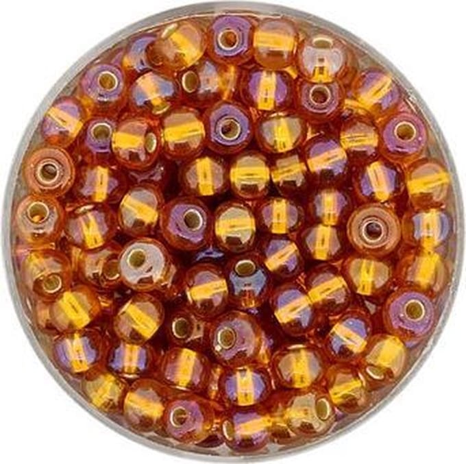 9588-054 Rocailles topaz AB zilverkern 4.5mm