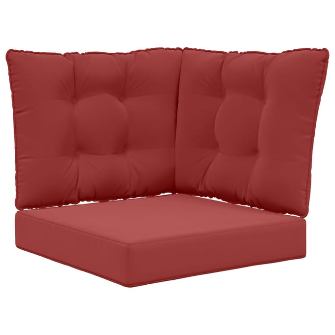 vidaXL - Buitenbankkussen - Polyester - Wijnrood - 50,5 - x - 50,5 - cm