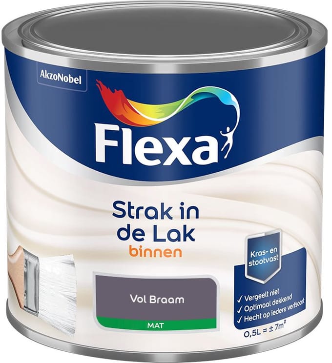 Flexa - Strak In De Lak Binnenlak Mat - Vol Braam - Mengverf - 500 Ml