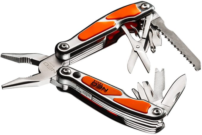 NEO - Multitool met LED - 12-delig - Vervangbare Kopstukken