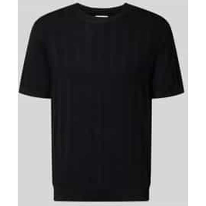 Gebreid shirt van viscosemix met ronde hals