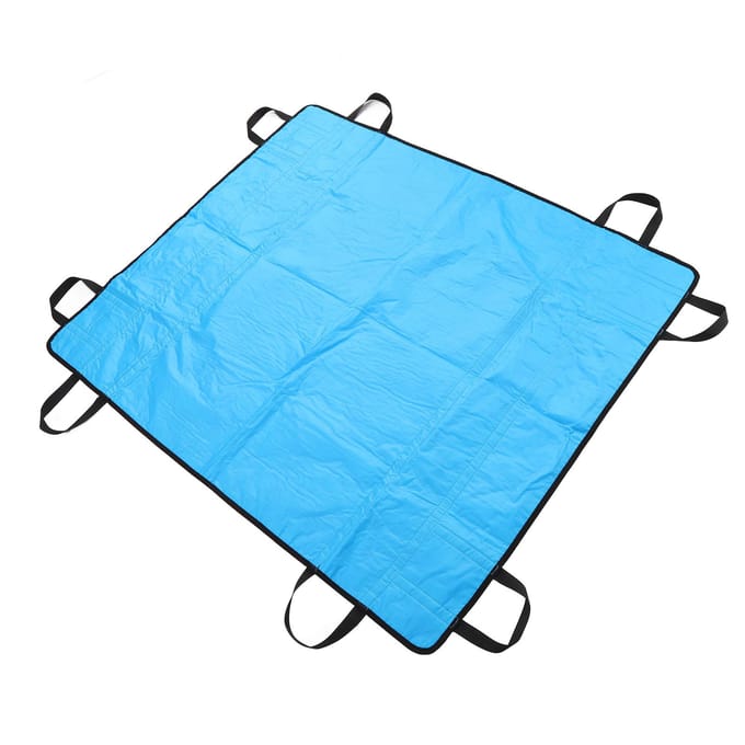 Positioneringsbedpad Herbruikbaar Waterdicht Draagbaar Transferdeken met Handvatten voor Patiënten blue