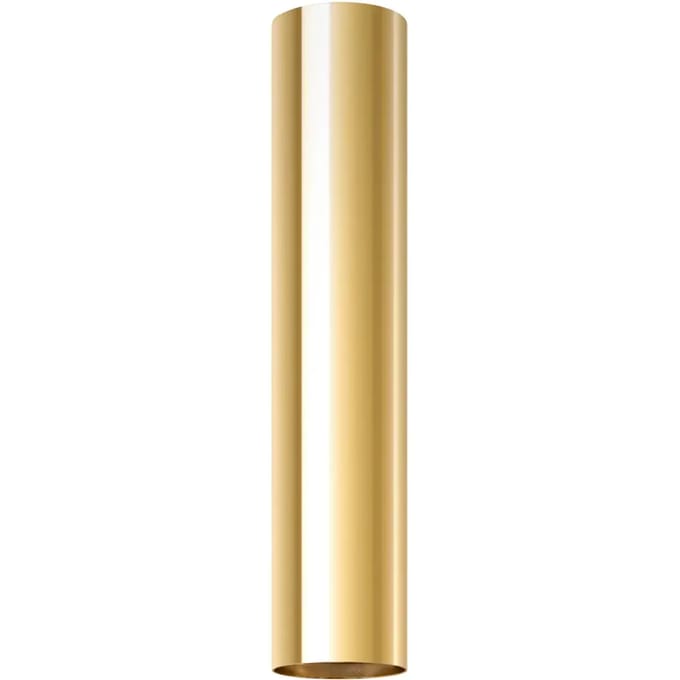 Plafondlamp LAGOS 30 slanke cilindrische opbouwspot van 30 cm - Sollux Lighting - IP20 - Glanzend goud staal behuizing - 6 x 6 x 30 cm - 1 x GU10 LED, exclusief lichtbron - Max. 10 W - Moderne plafondlamp voor woonkamer, slaapkamer en eetkamer