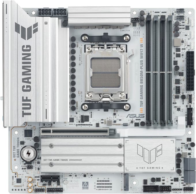 Asus TUF GAMING B850M-PLUS Moederbord Socket AMD AM5 Vormfactor Micro-ATX Moederbord chipset AMD® B850