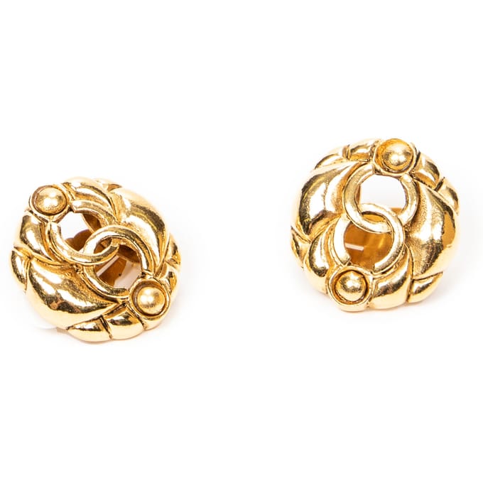CC Round Clip On Earrings   oorbellen