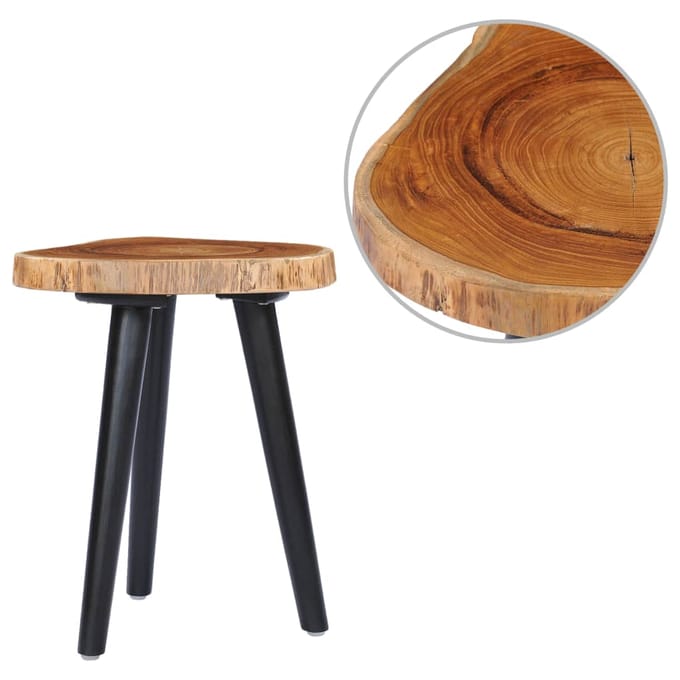 vidaXL - Salontafel - 40x45 - cm - massief - teakhout