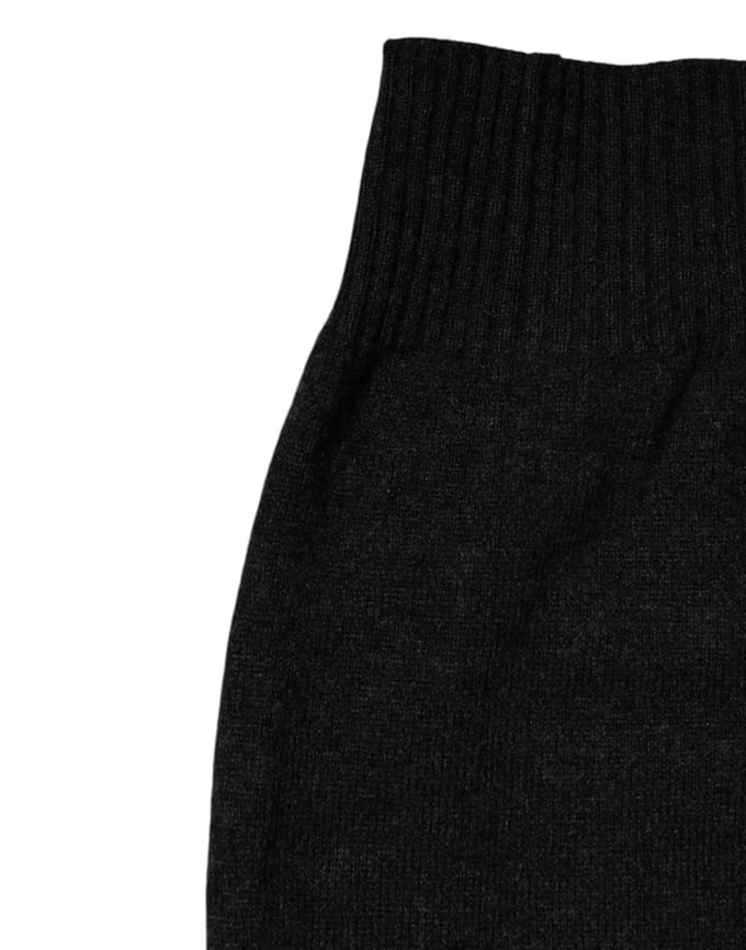 Zwarte Kasjmier Gebreide Nekwarmer Foulard Sjaal