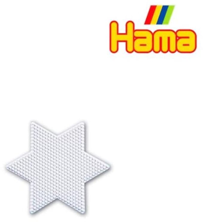 Hama Strijkkralen Grondplaat Ster Klein Wit