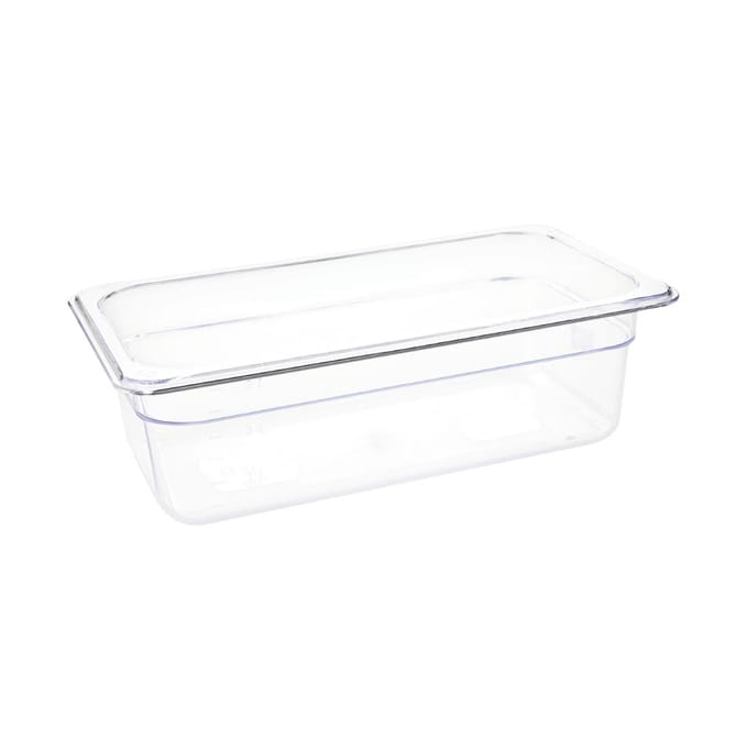 Polycarbonaat Bak | Transparant | Gn1/3 | 10cm Hoog | Vogue | U233