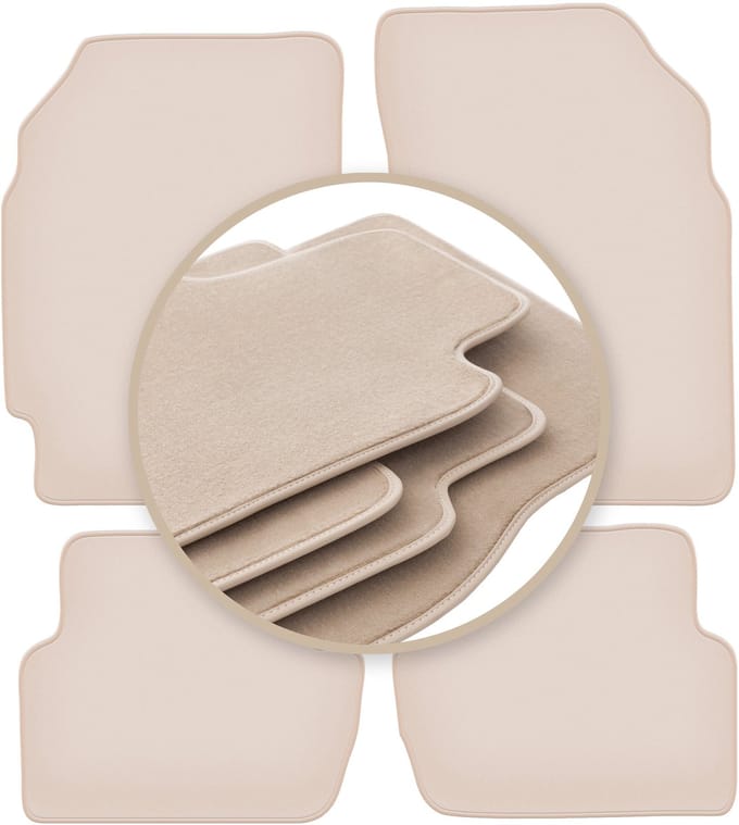 PREMIUM beige vloermatten voor: Chevrolet Spark III M300 hatchback 2009-2015