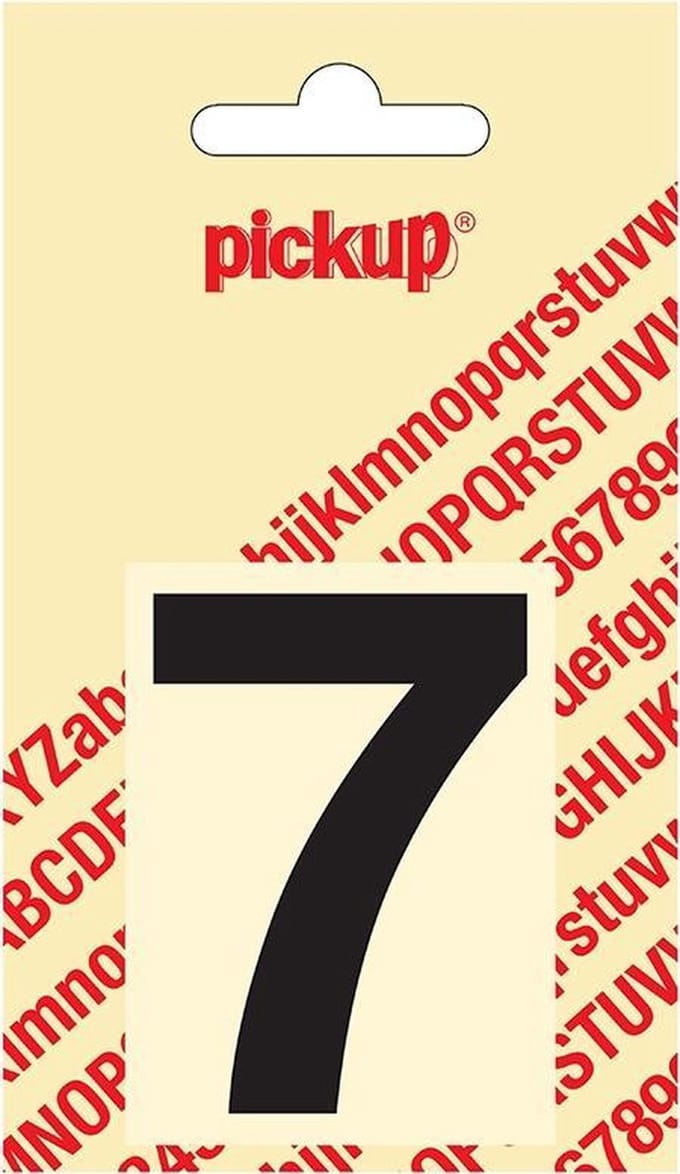 Pickup plakcijfer Helvetica 60 mm - zwart 7