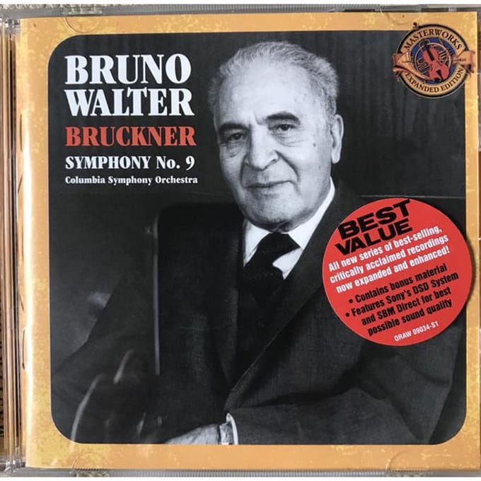 CD BRUNO WALTER - Bruckner: Symfonie nr. 9 in d-klein SK92737 Sony Classical 2004 VS Klassiek Gebruikt white