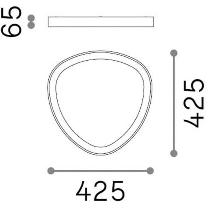 IDEAL LUX LED plafondlamp Gemini wit 42 cm 4000 K aan/uit