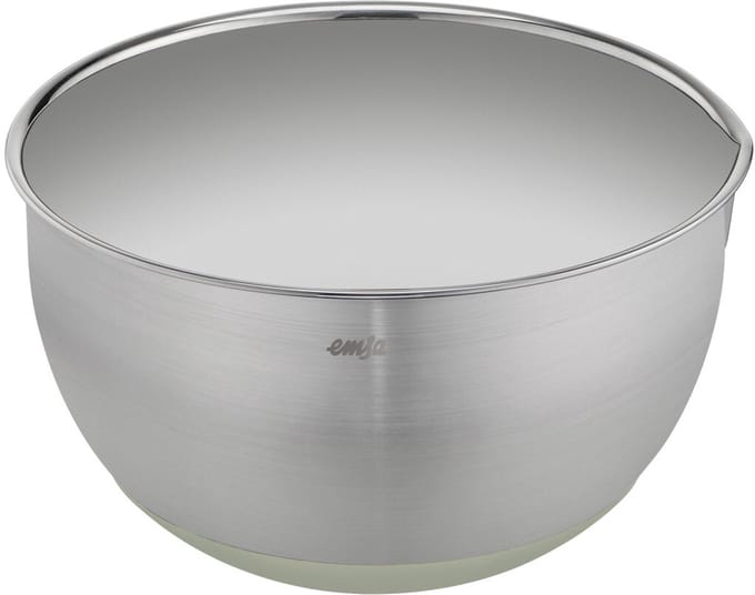 Emsa Prep&Bake mengkom 3L - RVS - Antislip bodem - Met schenktuit - 20cm diameter