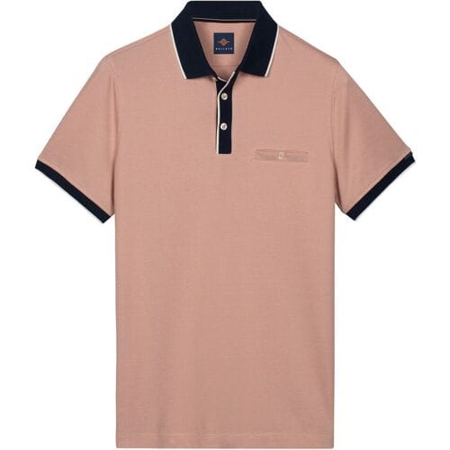 Baileys Polo Uni Color Buttoned Chestpocket Solid Color Fabric Details Dusty Rose / male