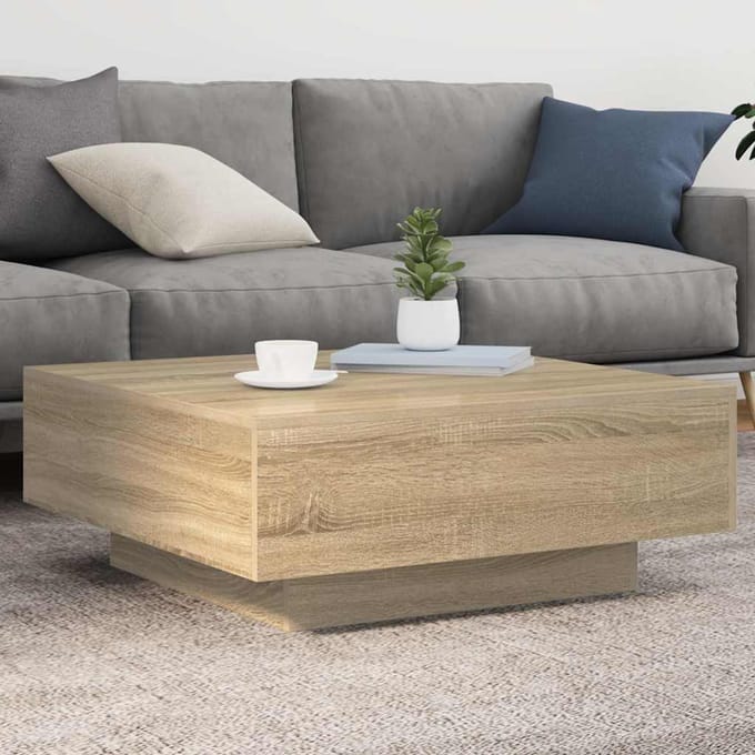 vidaXL - Salontafel - 80x80x31 - cm - spaanplaat - sonoma - eikenkleurig