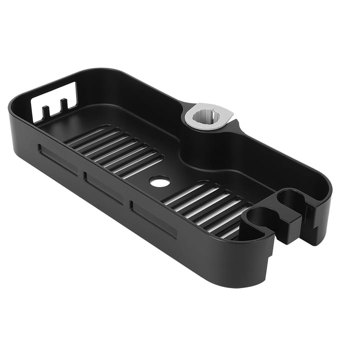 Mat Zwart Douchestang Opbergrek Met Douchekophouder Badkamer Accessoire black
