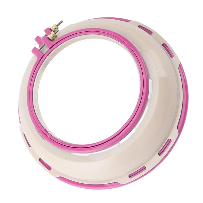 Borduurstandaard Hoepel 16,5cm 25cm Dubbelzijdig Punch Needle Standaard Hoepelframe voor Kruissteek rozerode kleur