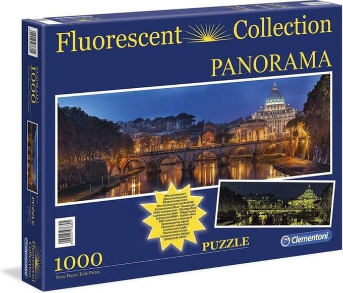 Clementoni Fluoriscerende Panorama Puzzel - Rome - 1000 Stukjes