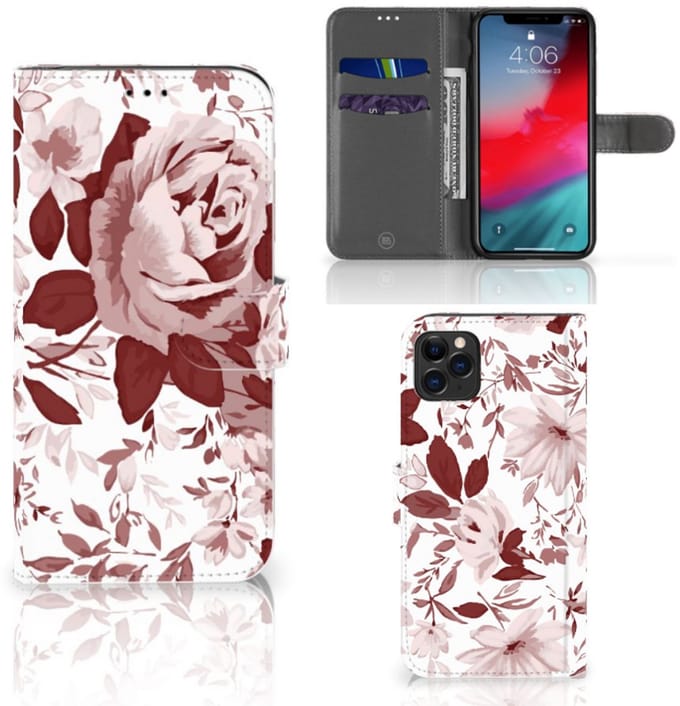 Hoesje Apple iPhone 11 Pro Max Watercolor Flowers