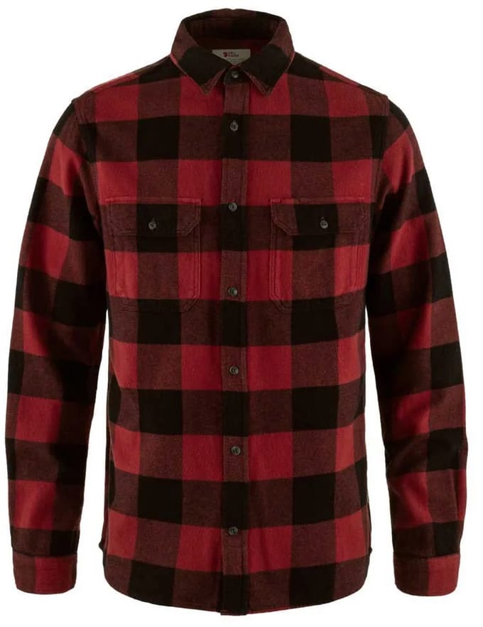 Fjällräven Övik Heavy Flannel Overhemd Met Lange Mouwen Rood S Man