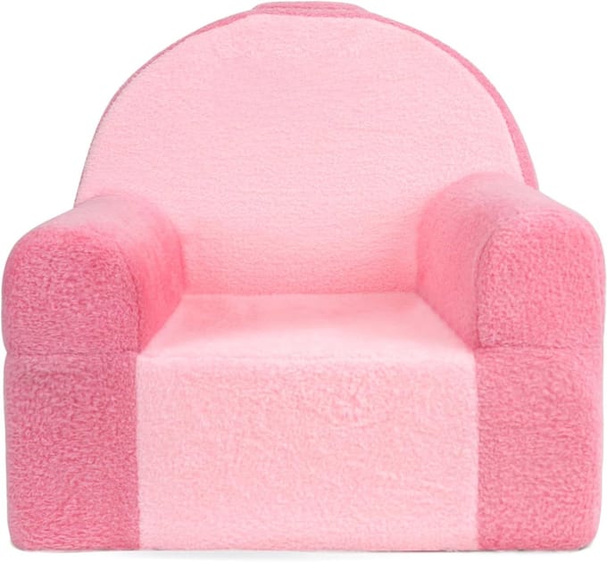 TIM® Kindersofa - Zitzak - Kinderstoel - Roze - 50cm x 44cm x 47cm