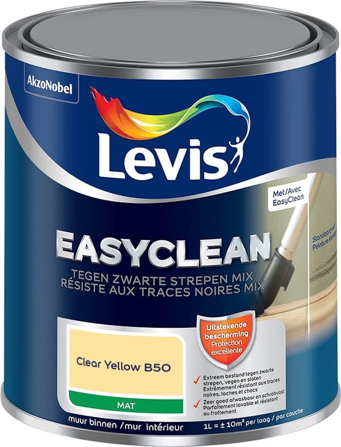 Levis - Easyclean Tegen Zwarte Strepen Mix - Clear Yellow B50 - Mengverf - 1 L