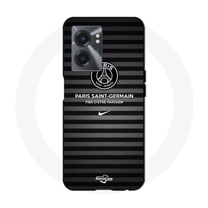 Coque - MANIACASE - Realme V23 - Noir et gris - Le Paris SG et Nike - Souple gris