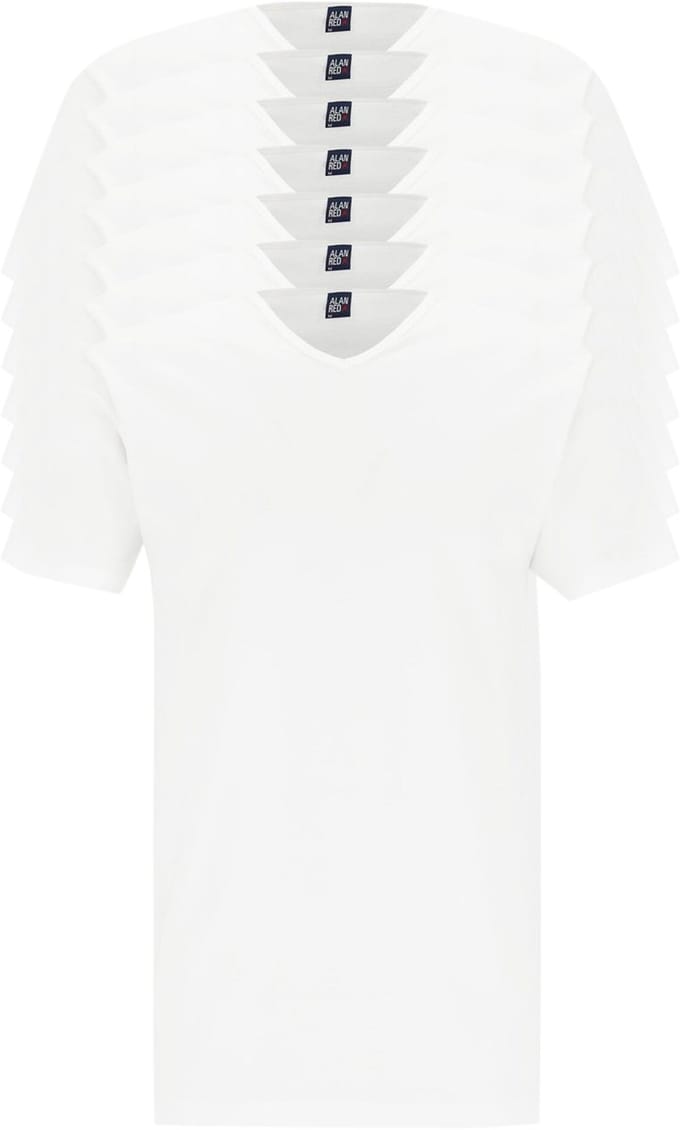 ALAN RED T-shirts VERMONT Gift Box (7-pack) - V-hals - wit
