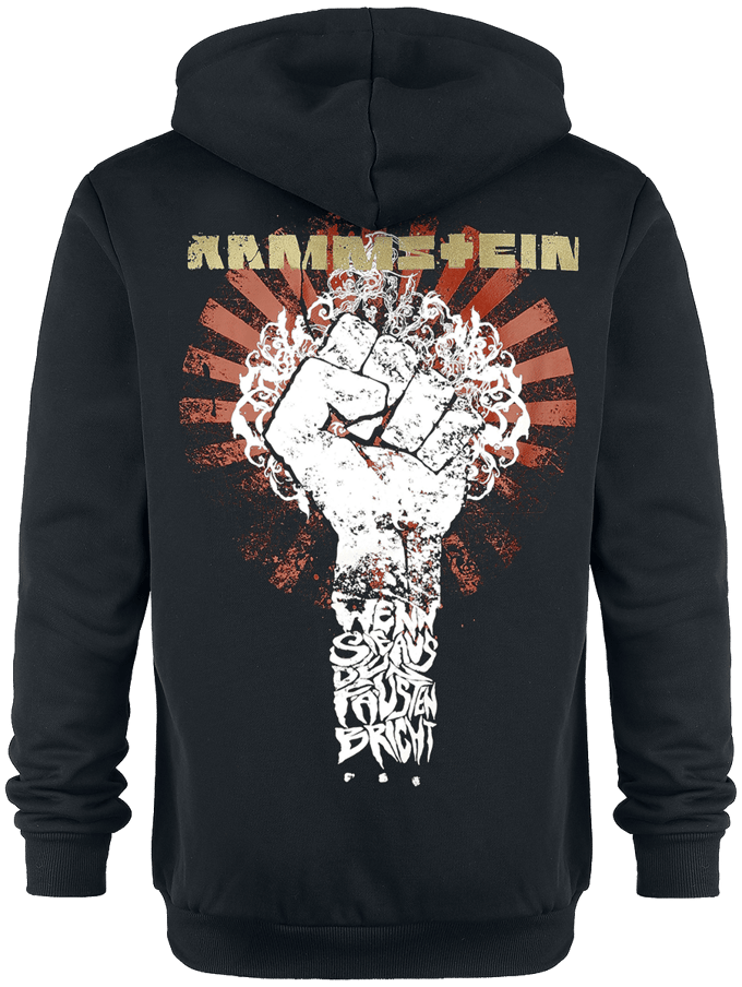 Rammstein Vest met capuchon - Sonne - S tot XL - voor  - zwart