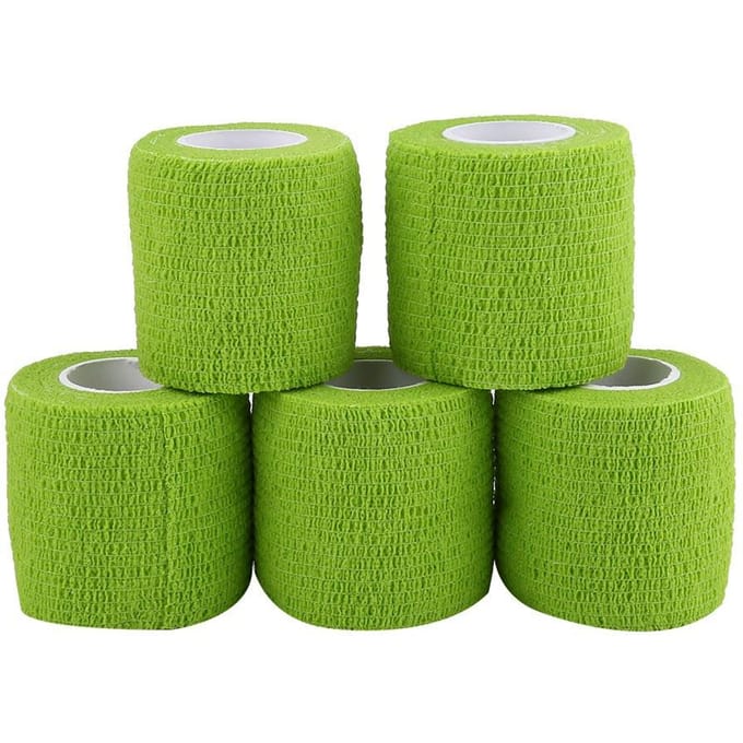 5 Rolls set Waterproof Self Adhesive Bandage Tape Finger Joints Wrap Sports Care(Orange)