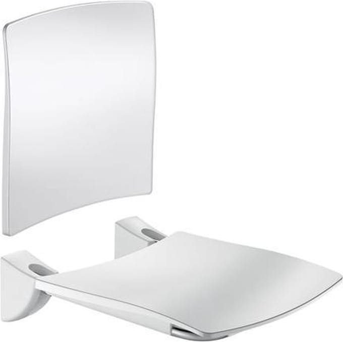 Opklapb. douchezitje extra comfort +rugsteun RVS mat gepol.