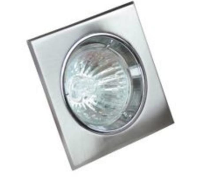Vierkante richtbare witte spot houder voor GU10 en MR16 Dim. 80x80mm wit