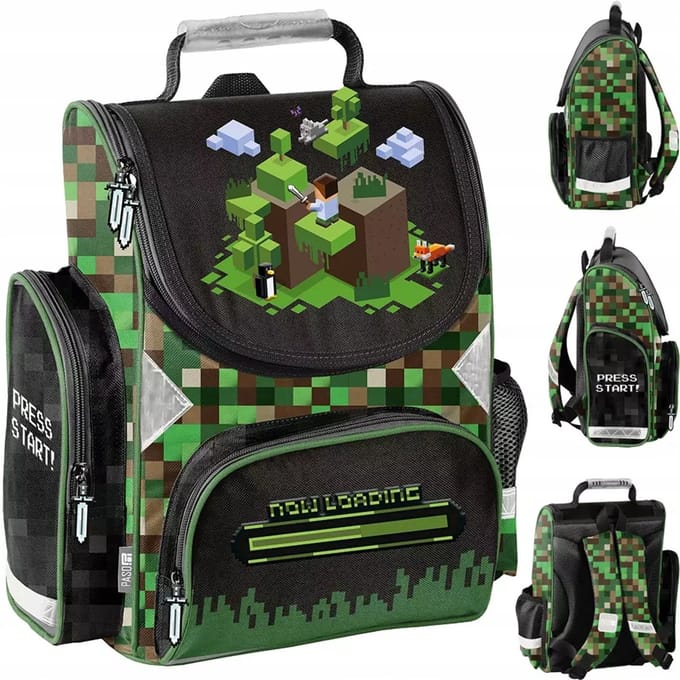 Pixel Game Rugzak voor Jongens - Schooltas 1e Klas