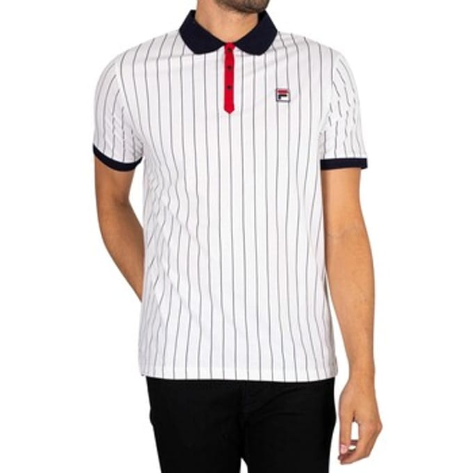 Fred Perry Classic Vintage Gestreepte Polo Shirt Whisper White/ Peacoat Chinees