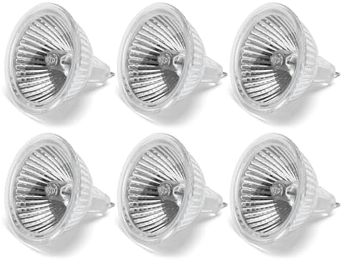 6 Pack Halogeen MR16 Lampen Dimbaar 12V 20W Warm Wit 2800K 200LM