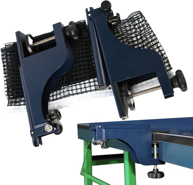 Tafeltennis Net - Pingpong Net - Thuis Spelen - Verstelbare Klem - 180 cm Lengte - Blauw