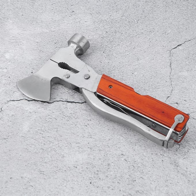 Buiten Veiligheidshamer Roestvrij Staal Multifunctionele Combinatie Auto Hamer(Buitencombinatie white