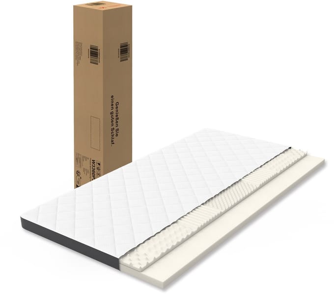 Matras - 90x200 - 7 zone- 7cm dik - Geëmbosseerd schuim - Ergonomisch - Duurzaam