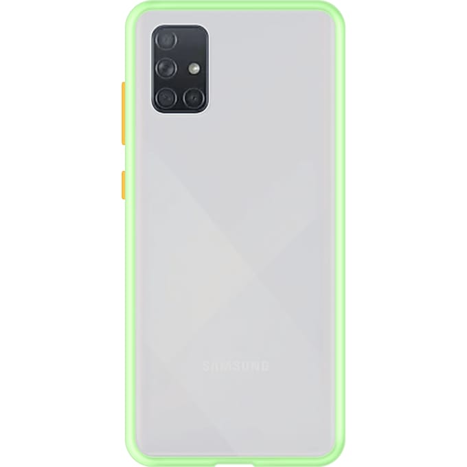 Samsung Galaxy A71 Back Cover - Lichtgroen/Transparant