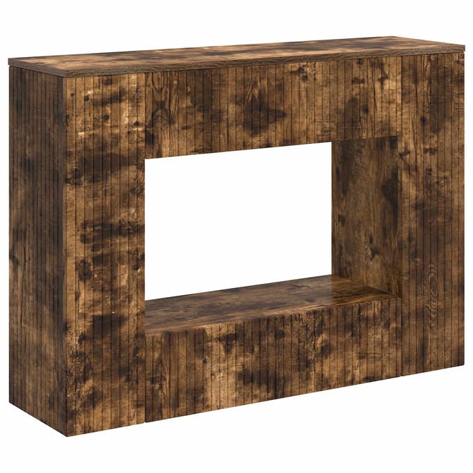 vidaXL - Wandtafel - Gerookte - Eik - 101 - x - 29 - x - 74 - cm - Geconstrueerd - hout